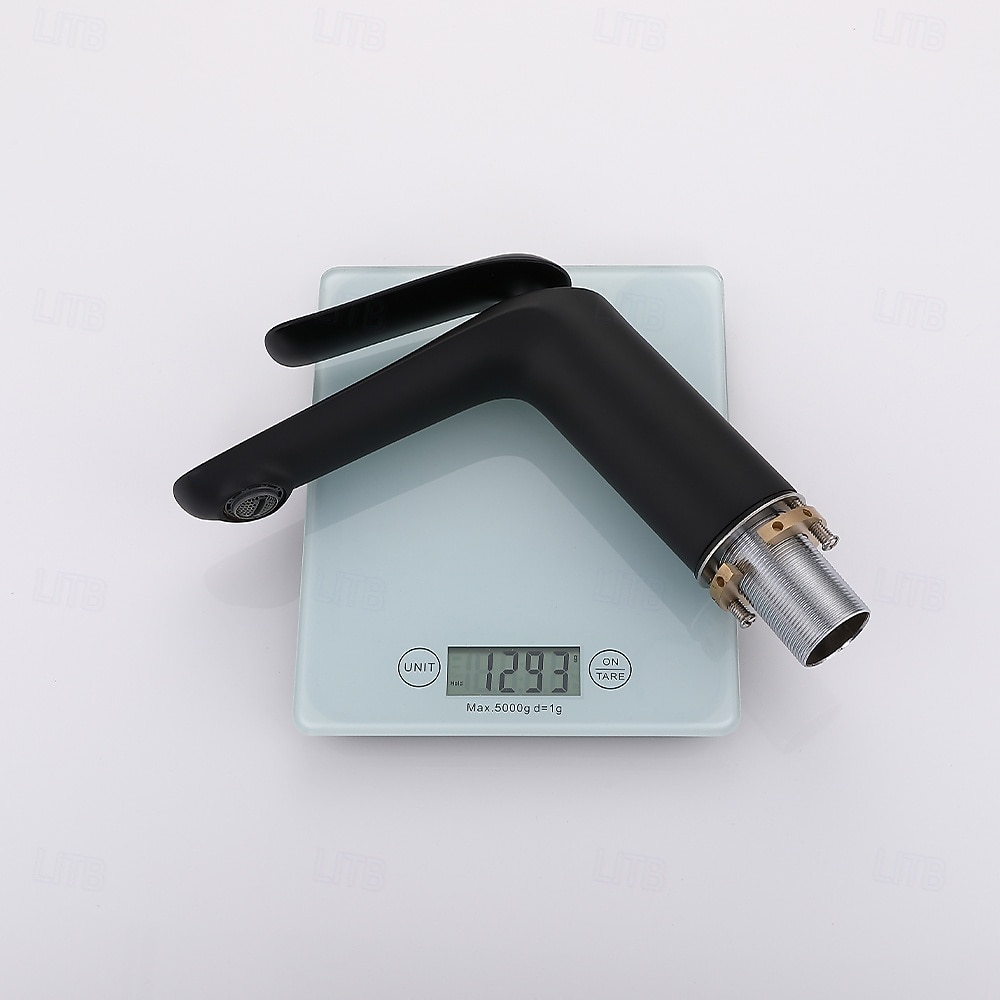 Классический однорычажный смеситель для раковины в ванной комнате с гальваническим покрытием, однорычажный, с одним отверстием, черного цвета. 2026 - ₩327234 –P3