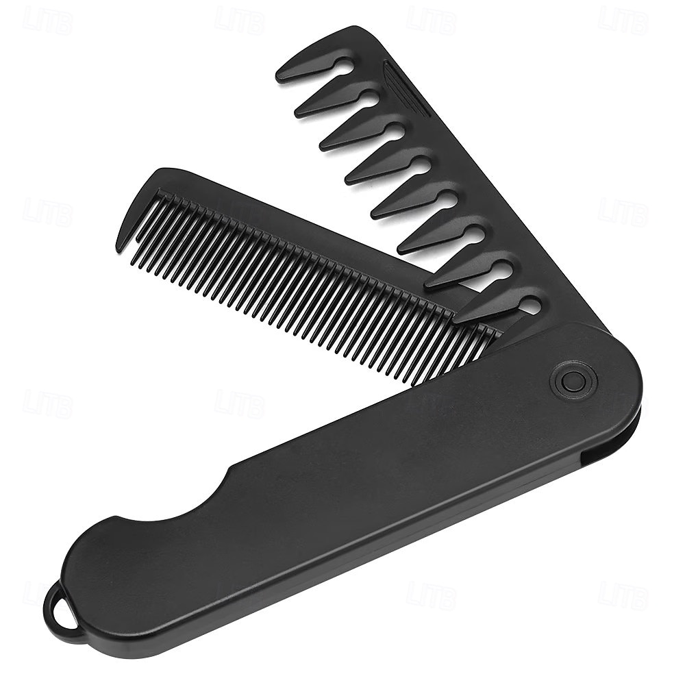 Peigne pliant multifonctionnel pour homme (1 ou 2 pièces), peigne à cheveux huilés, peigne à lisser, peigne à dents larges texturé, peigne de voyage pliable et portable de 2026 ? $9.99 –P1