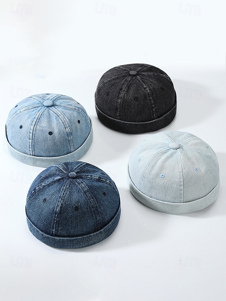 Vintage-Jeanskappe für Herren im Used-Look, mehrfarbig, verstellbare Passform, Retro-Stil, perfekt für Outdoor-Reisen, Freizeitkleidung, Sommer und andere Freizeitaktivitäten 2026 - $11.99 –P6