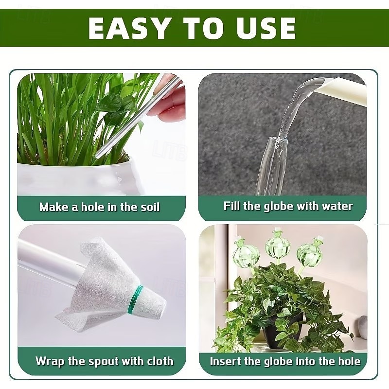 3/6PCS Cactus-shaped Automatic Watering Device Set, Plastic Watering Ball Tips, for Self-watering, Charming Decorative Design, Green 2026 - €10.78 –P10