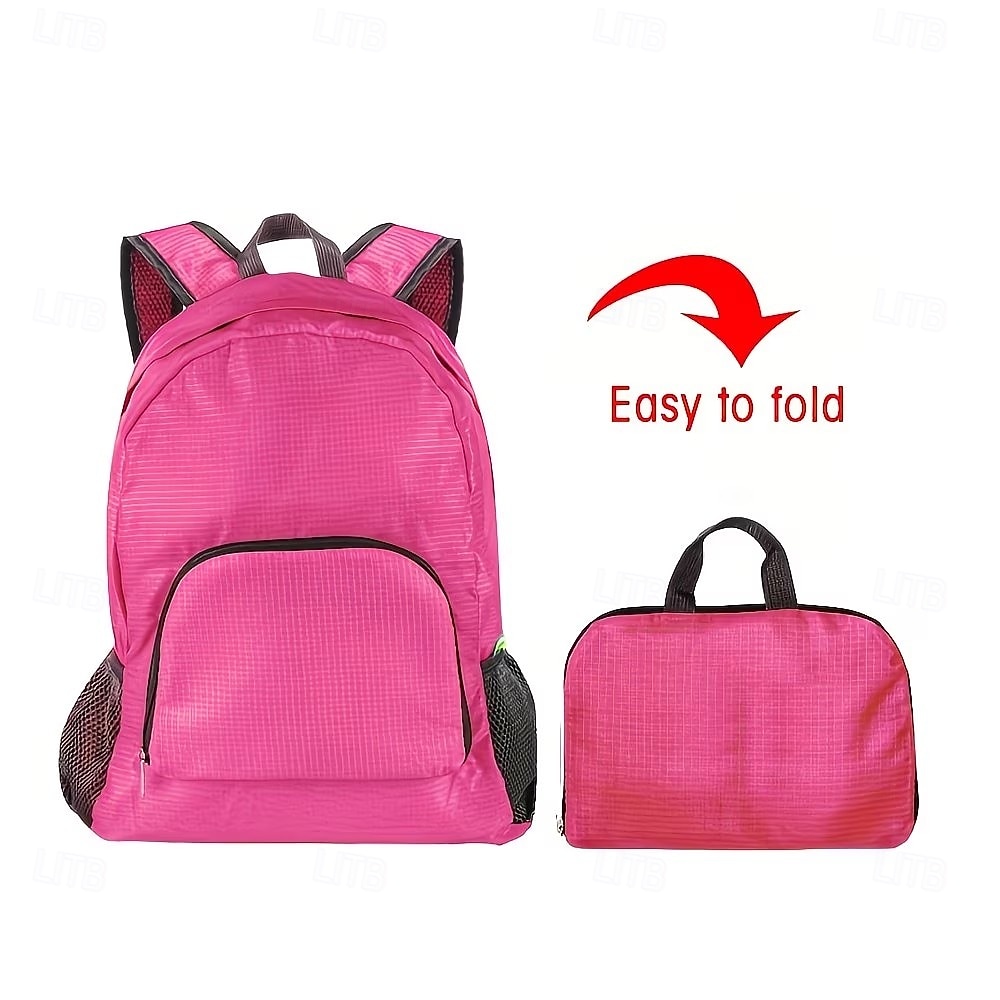 Mochila dobrável de viagem, leve e com grande capacidade, feita de lona, ideal para mulheres. &Homens, ideal para caminhadas, acampamentos e montanhismo. &esportes ao ar livre de 2026 por $12.49 –P10