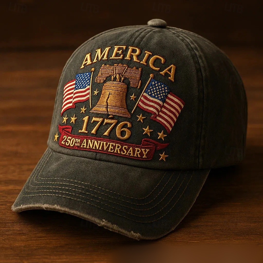 Муж. Шляпа к 250-летию США Бейсболка Шляпа от солнца Шляпа дальнобойщика Белый Темно синий Полиэстер С принтом Мода На каждый день Патриот Повседневные Для улицы Буквы Американский флаг 2026 - $15.49 –P5