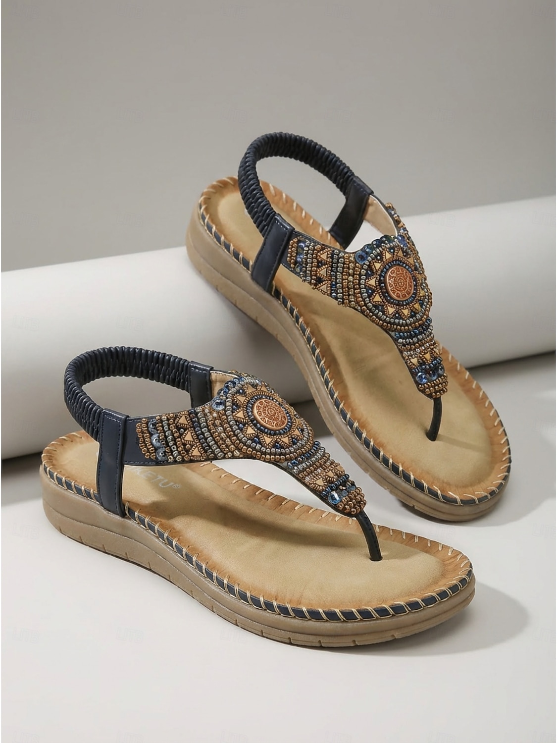 Women's Boho Wedge Sandals - Elegant Criss-Cross Strappy Platform Espadrilles with Ankle Buckle for Outdoor Vacations, Summer Garden Parties & Resort Wear 2026 - $46.99 –P3