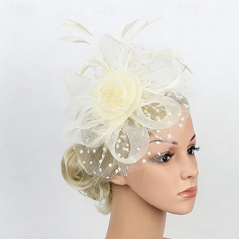 Fascinadores Rede Casamento Aniversário Vintage Estilo bonito Retro Com Penas Capacete Chapéu de 2026 por $17.49 –P8