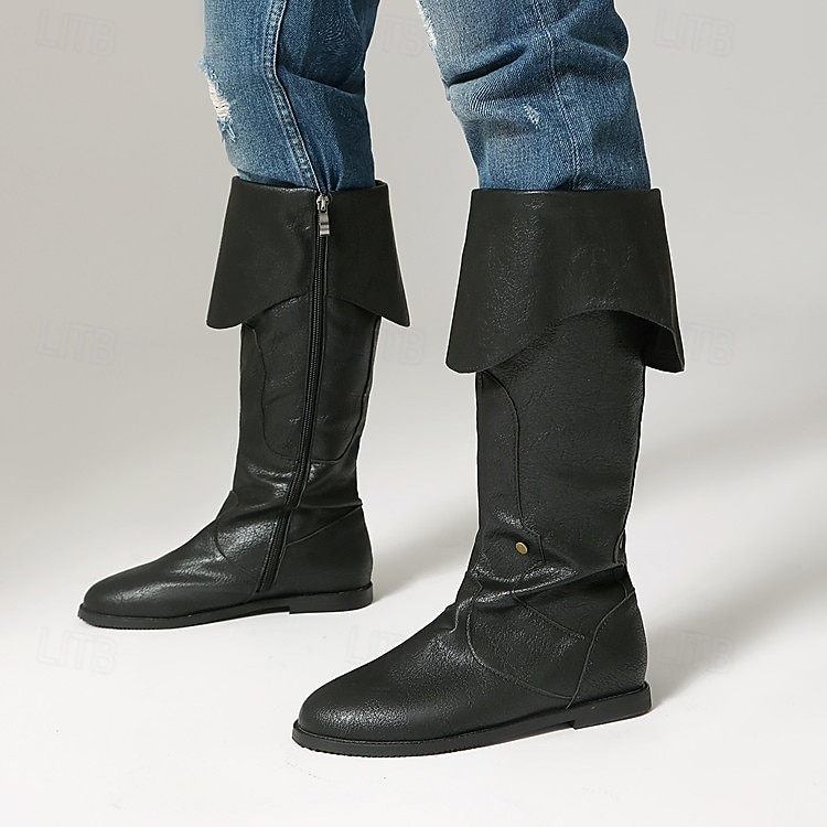 Mittelalterlich Renaissance Steampunk Schuhe Stiefel Pirat Wikinger Keltischer Ritter Kostüm Damen Vikinger Seeräuber Halloween Karneval Leistung LARP Renaissance-Messe Erwachsene Schuhe 2026 - $53.99 –P13