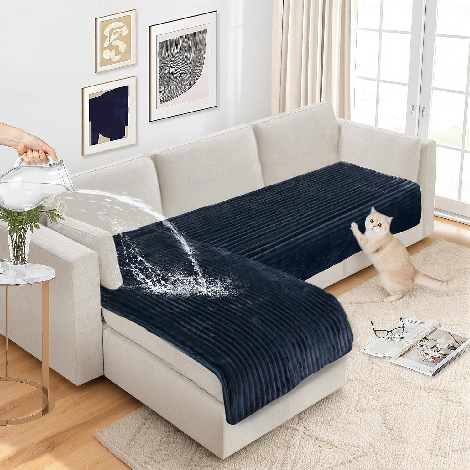 100% Waterproof Couch Cover, Couch Covers for Dogs Washable, Non Slip Sectional Couch Covers for 3 Cushion Sofa Pet Friendly, Sofa Covers Protector, Dog Bed Cover 2026 - $18.99 –P3