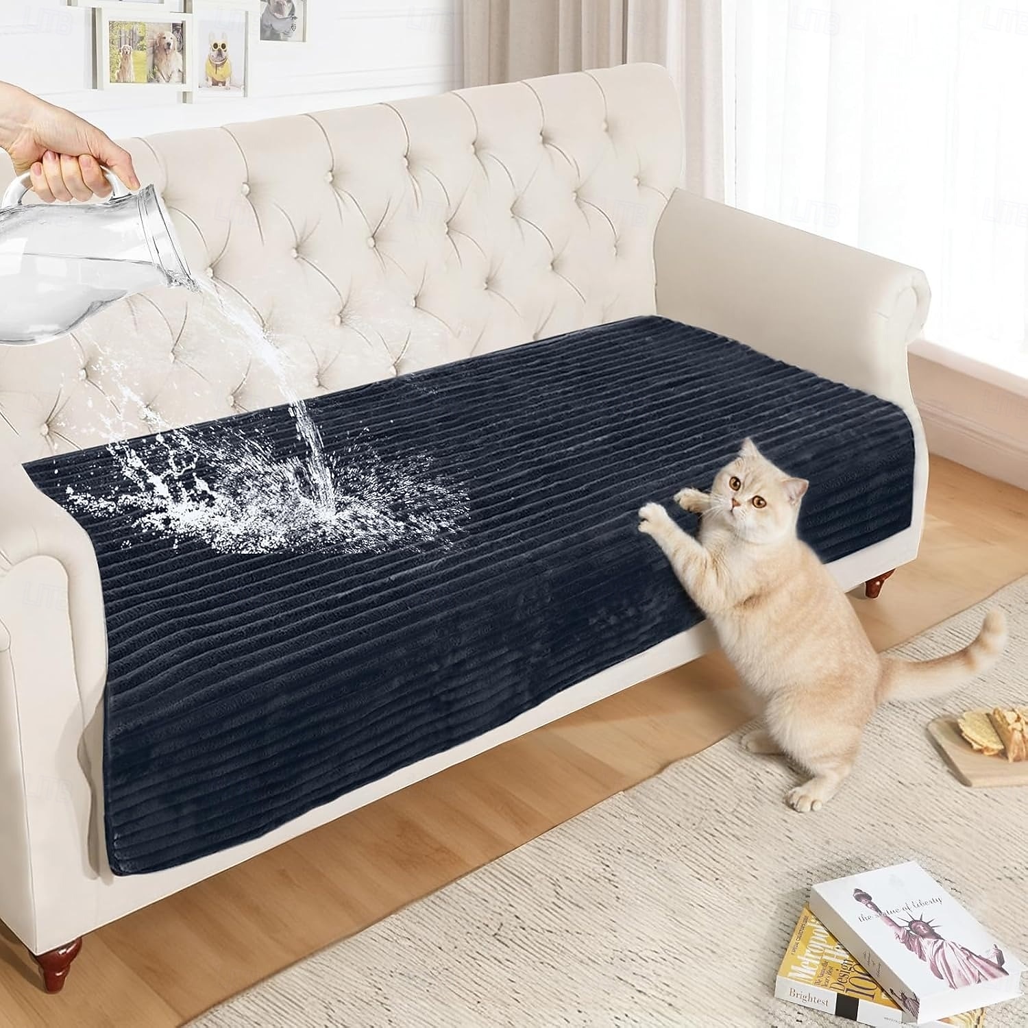 100% Waterproof Couch Cover, Couch Covers for Dogs Washable, Non Slip Sectional Couch Covers for 3 Cushion Sofa Pet Friendly, Sofa Covers Protector, Dog Bed Cover 2026 - $18.99 –P1