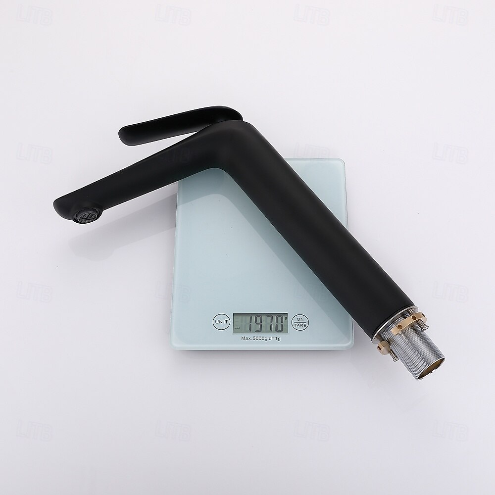 Классический однорычажный смеситель для раковины в ванной комнате с гальваническим покрытием, однорычажный, с одним отверстием, черного цвета. 2026 - ₩327234 –P8