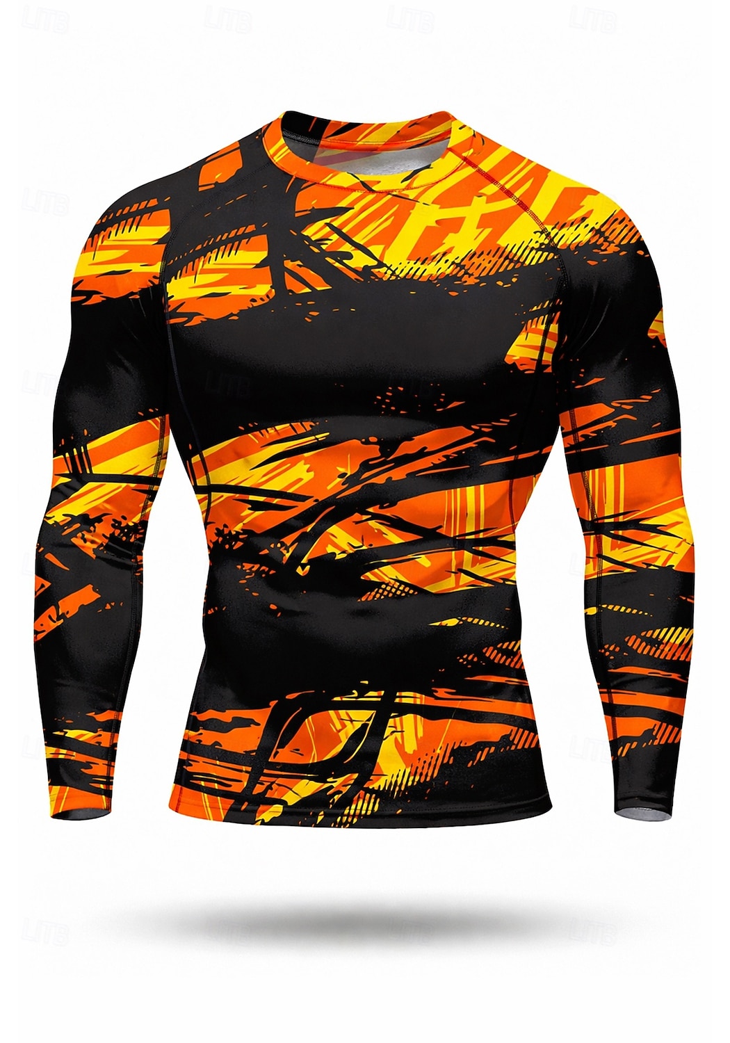 Homens Abstrato Camisetas Compressão Camiseta de Corrida Primavera Outono Inverno Impressão 3D Manga Longa Secagem Rápida Compressão Power Flex Pavio Humido Respirável Treino de Ginástica Treinamento de 2026 por $20.99 –P4