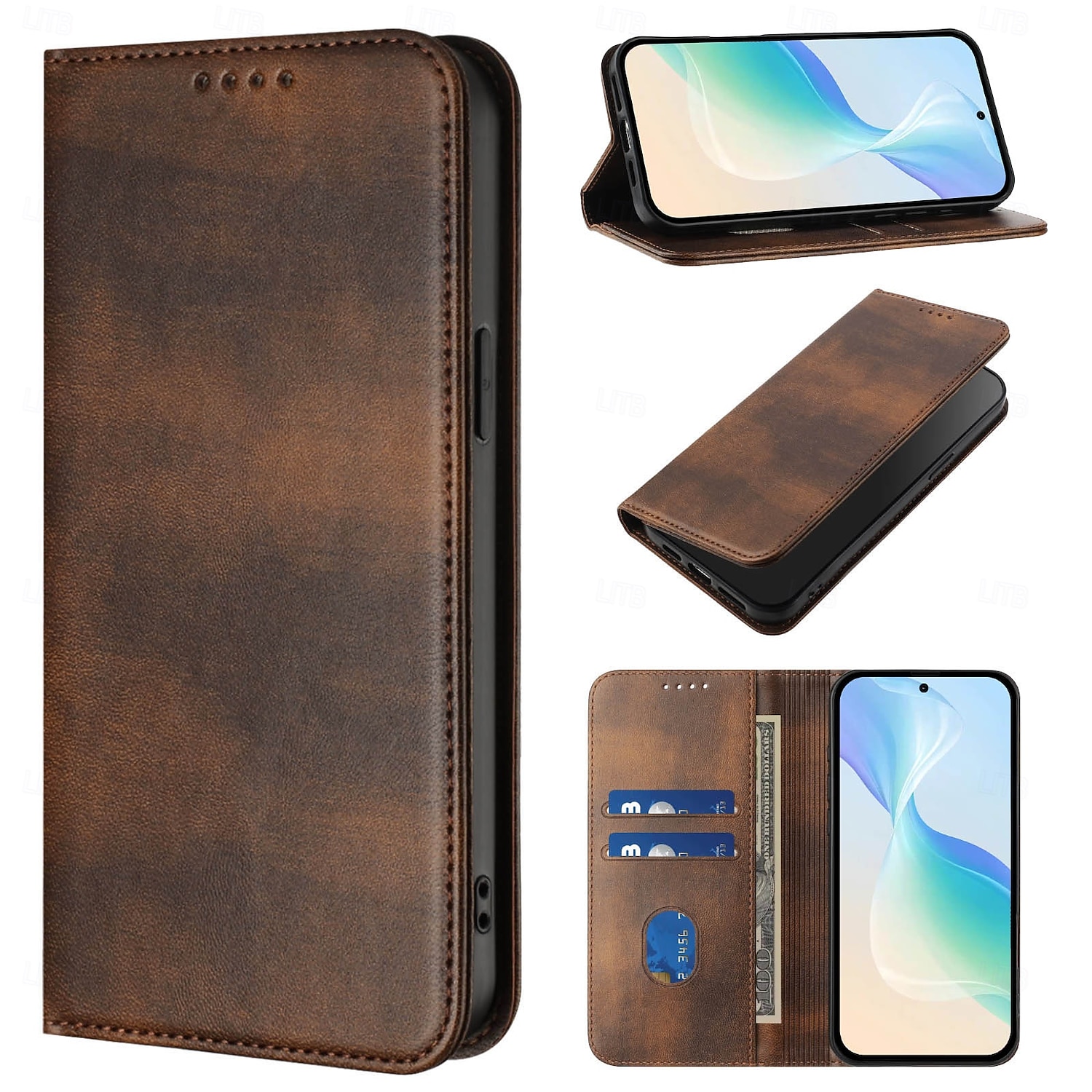 Phone Case For Samsung Galaxy S26 S26 Ultra Plus Wallet Case with Stand Holder Support Wireless Charging Card Slot Retro TPU PU Leather 2026 - $15.99 –P6