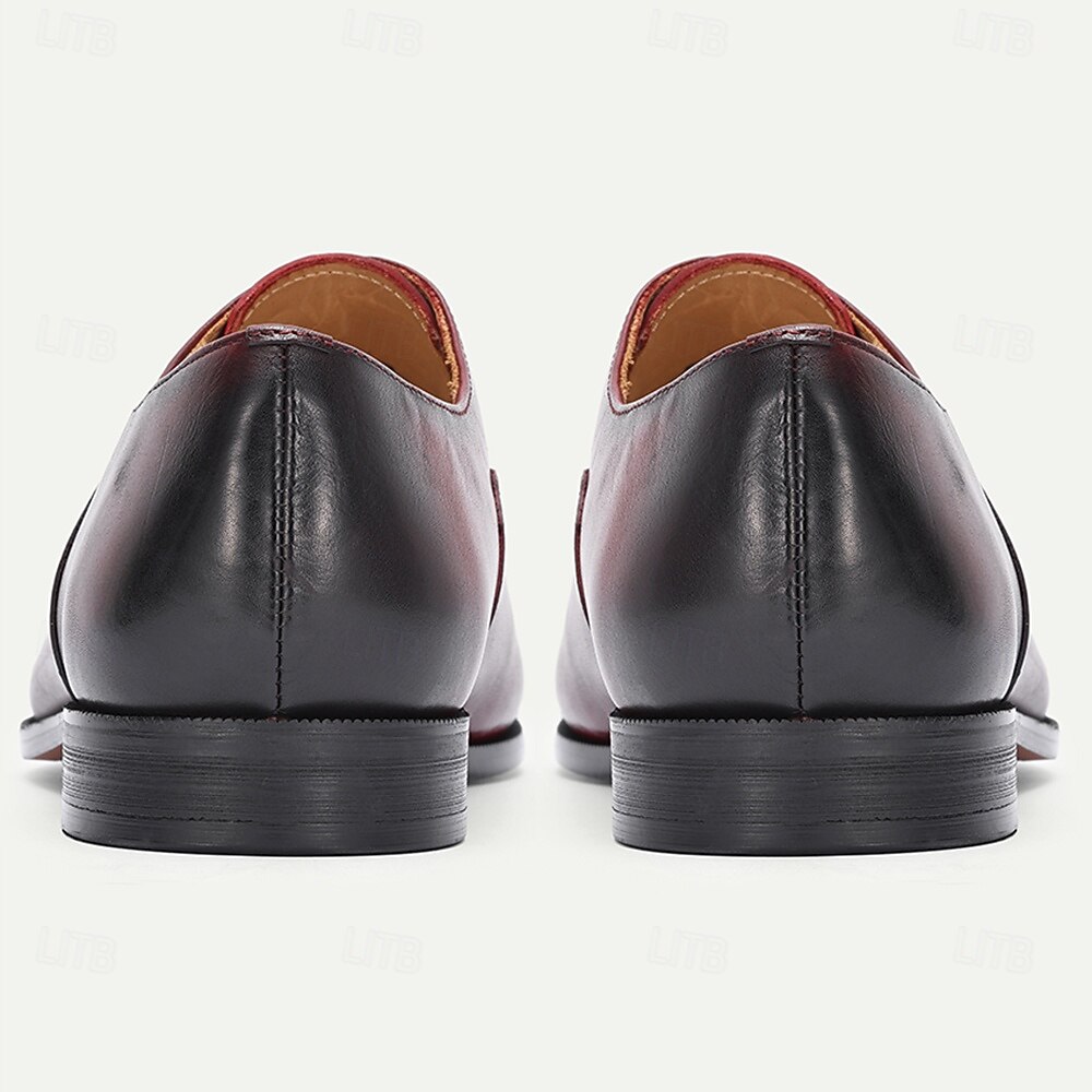 Pantofi eleganți din piele de înaltă calitate pentru bărbați – piele de vacă autentică, vârf Oxford, aspect elegant și elegant, încălțăminte bărbătească confortabilă, ideală pentru nunți, petreceri, evenimente de afaceri și formale 2026 - $109.99 –P6
