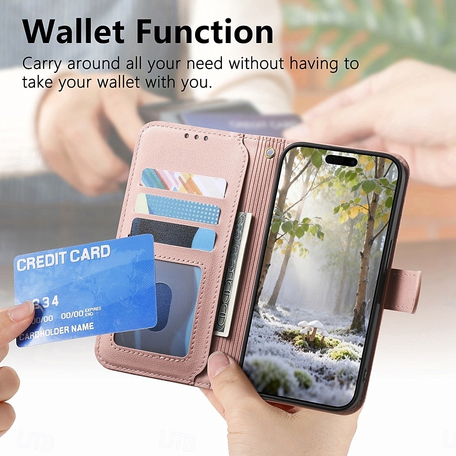 Phone Case For Samsung Galaxy S26 S26 Plus S26 Ultra Wallet Case Flip Cover Zipper with Wrist Strap Kickstand Retro TPU PU Leather 2026 - $19.99 –P19