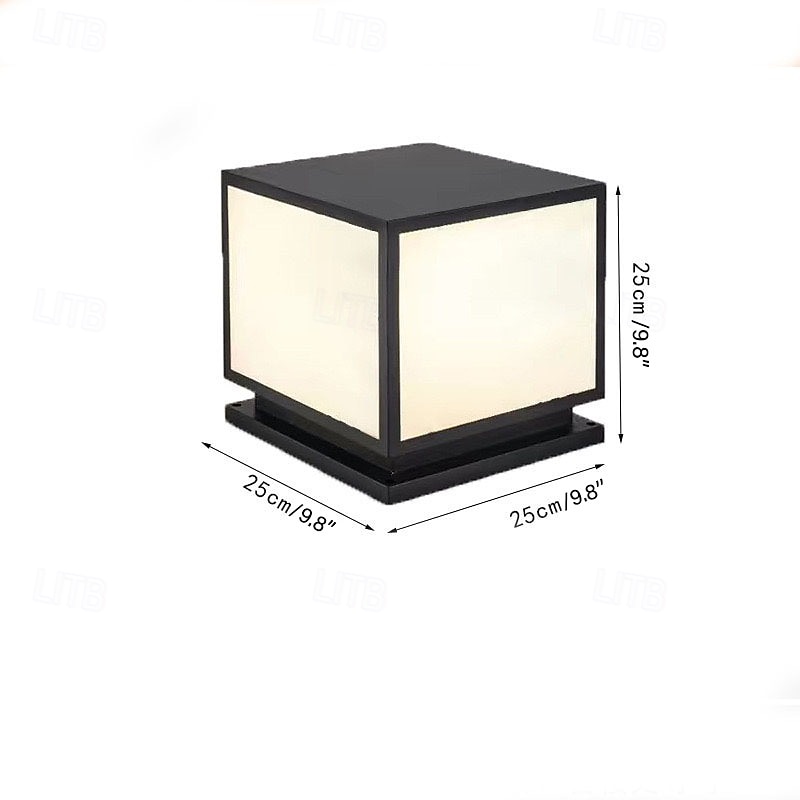 Schwarze, quadratische Solar-Pfostenleuchte E26/E27 für den Außenbereich, wasserdicht (IP65), LED-Außenleuchte im Vintage-Stil, für Garten, Hof und zur Montage an Pfosten und Säulen. 2026 - $275.45 –P8