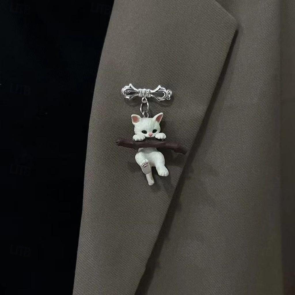 Unisex 1ks Manžetové knoflíčky Pryskyřice a kov Brože Ležérní Denní Elegantní Módní Stříbrná Zlatá 2026 - $2.99 –P2