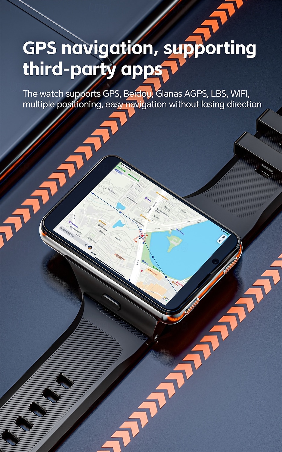 Relógio inteligente Lokmat Appllp Max de 2,88 polegadas com 4G LTE, pedômetro, calendário e câmera, compatível com dispositivos móveis, unissex, com classificação IPX-4 e caixa de 32 mm. de 2026 por $412.79 –P6