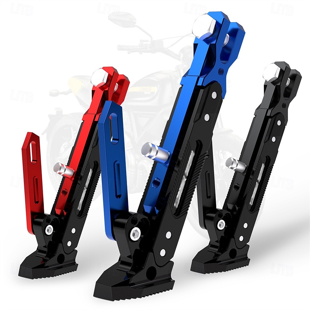 Univerzální motocyklový stojánek, boční opěrka, držák na nohy, nastavitelný boční stativ pro motocykl, motokros, skútr, moped 2026 - $19.99 –P6
