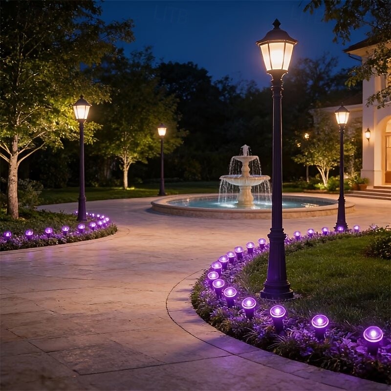 Solar-Powered Led Path Garden Lights  Purple Fairy Lights 30LED IP44 Waterproof  And Durable Recessed Outdoor Garden Lights Suitable For Decorative Lighting Of Walkways Lawns, Camping Parties 2026 - $34.99 –P7