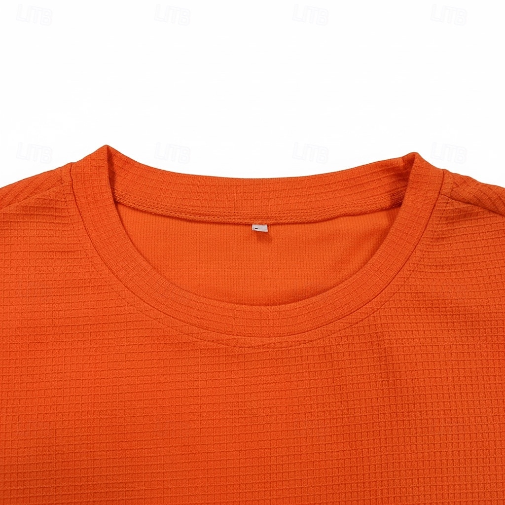 Жен. Вафельная рубашка Футболка Футболки Топы в вафельном вязании Сплошной цвет Классика Современное На каждый день С короткими рукавами Вырез под горло Обычные топы Повседневные Праздники На выход 2026 - $26.99 –P7