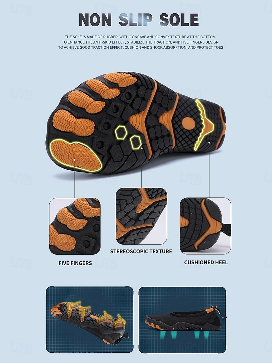 Women's Blue Wide Toe Water Shoes – Lightweight Quick-Dry Barefoot Aqua Shoes with Anti-Slip Sole, Flexible Five-Toe Style for Swimming, Beach, Diving, River Trekking, Gym and Water Sport 2026 - $32.99 –P9
