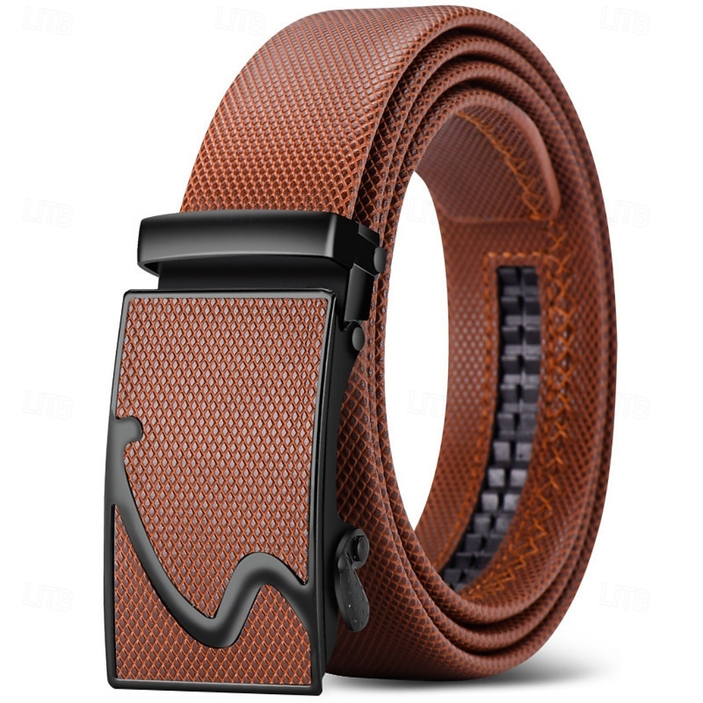 Pánské Pás Automatická spona PU Šik ven Moderní Pro volný čas Pevná barva A01 A02 Denní Obchod Formální Do pasu 2026 - $4.49 –P9