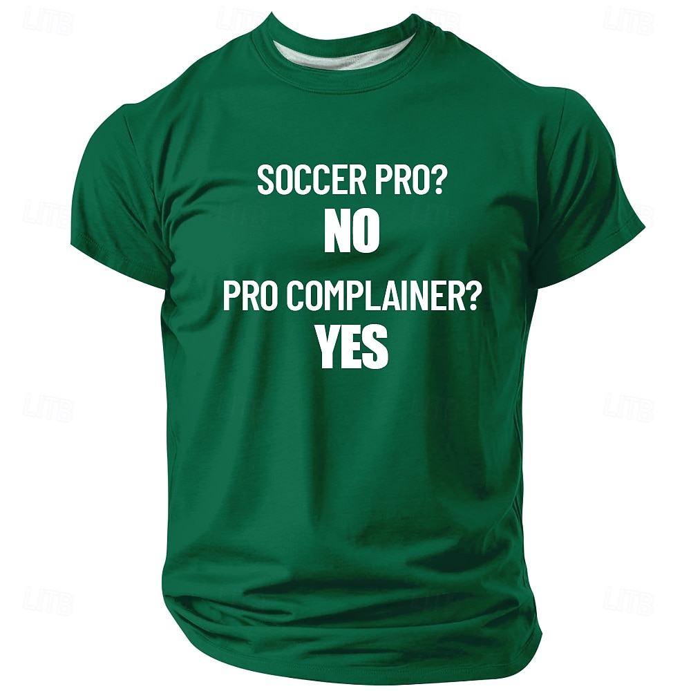 2026 World Soccer Cup Men's SOCCER PRO NO PRO COMPLAINER YES Funny Sarcastic Sports Fan Royal Blue T Shirt Graphic Short Sleeve Crew Neck Game Day Gift Designer Clothing Apparel S M L XL XXL XXXL 2026 - $22.99 –P2