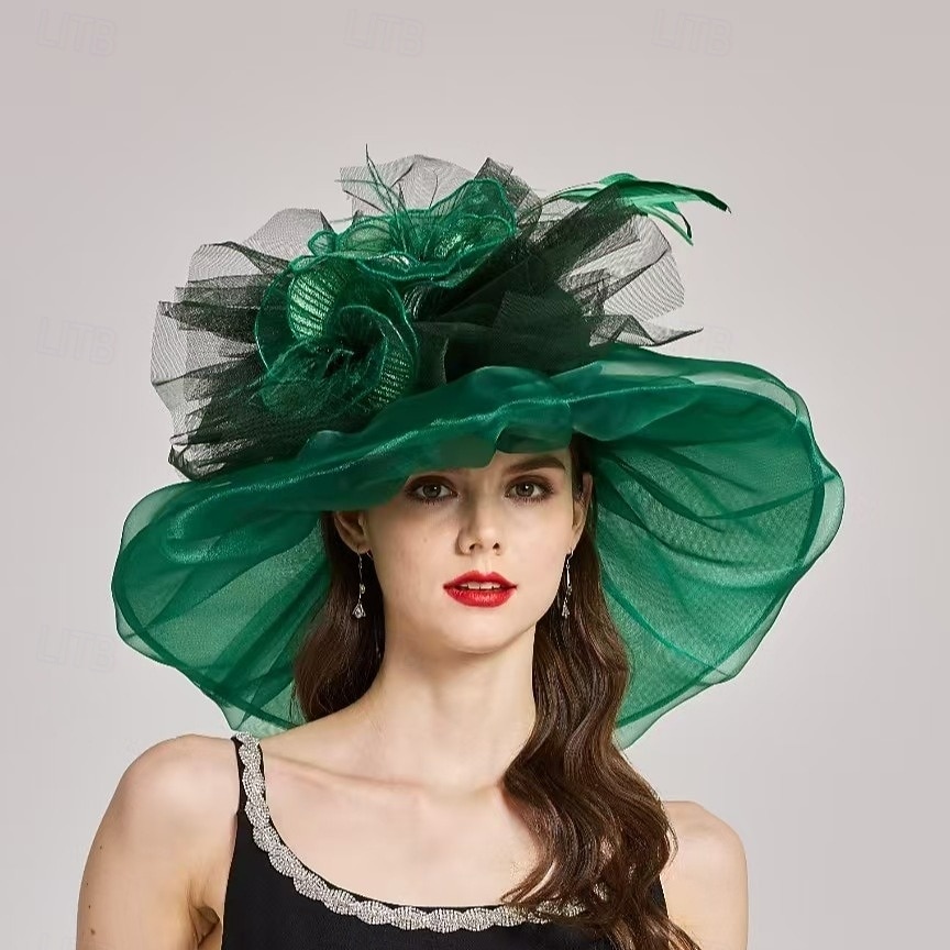 Derby Chapéus Chapéu de Igreja Chapéu Kentucky Derby Senhora Mulher nobre Fantasia Mulheres Derby Coquetel Plastrão Adulto Chapéu Verão Primavera de 2026 por $71.99 –P7