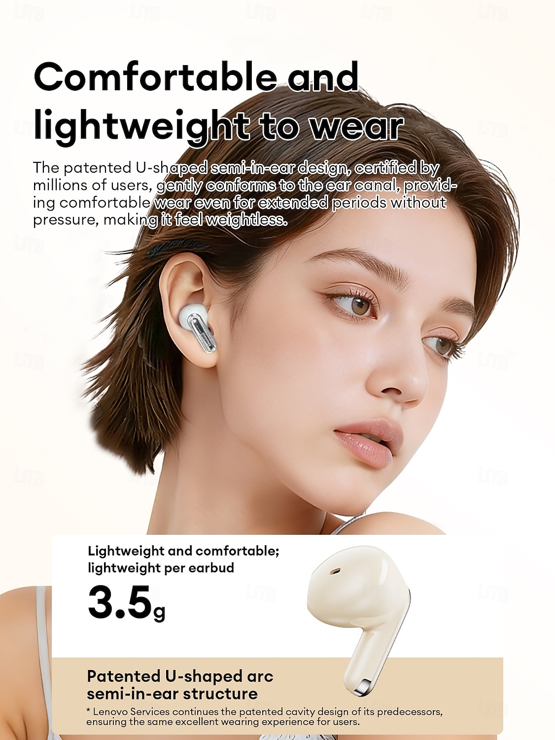 Беспроводные наушники Lenovo, наушники с чипом Bluetooth 6.0 и зарядным кейсом, 30 часов воспроизведения, объемный 360° звук с панорамным 3D-эффектом, внутриканальные наушники для игр, музыки и 2026 - $29.99 –P6