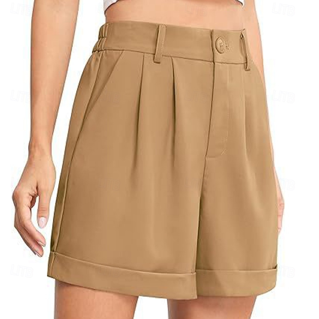 Mujer Bermudas Pantalón corto Pantalones cortos de verano Pantalones cortos de playa Vacaciones Moda Casual / Diario Corto Alta cintura Cremallera Bolsillo Cintura elástica Comodidad Secado rápido 2026 - $33.99 –P6