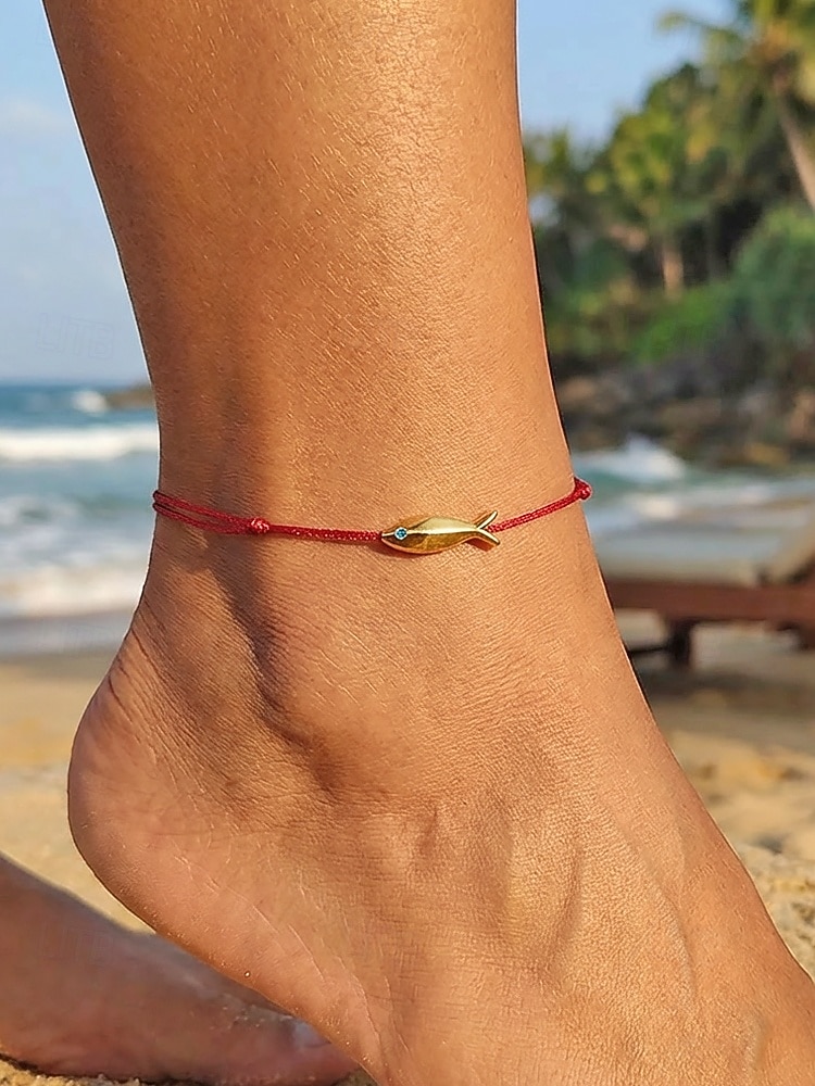 Dámský bohémský přívěsek na nohu s rybičkou – slitina, více barevných variant, ideální pro běžné nošení i plážovou dovolenou 2026 - $7.99 –P4