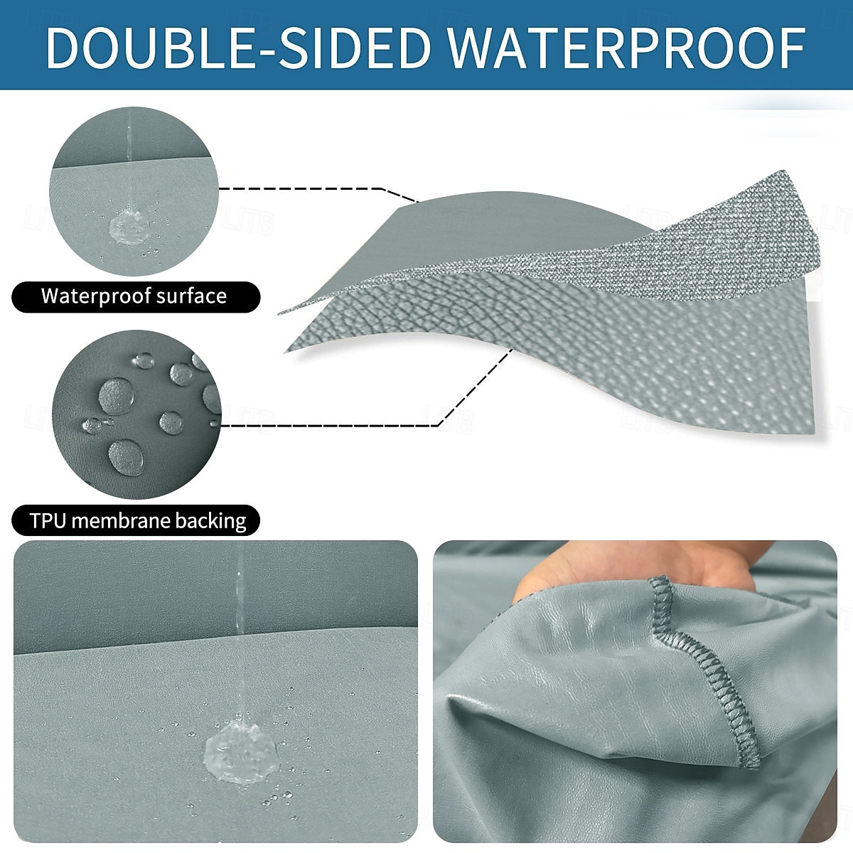 8 stk. stretchputetrekk til terrasse, vanntette sofatrekk til utskifting, utendørs sofa &sofatrekk, putetrekk til utemøbler, vaskbar gjenbrukbar møbelbeskytter 2026 - $49.99 –P7