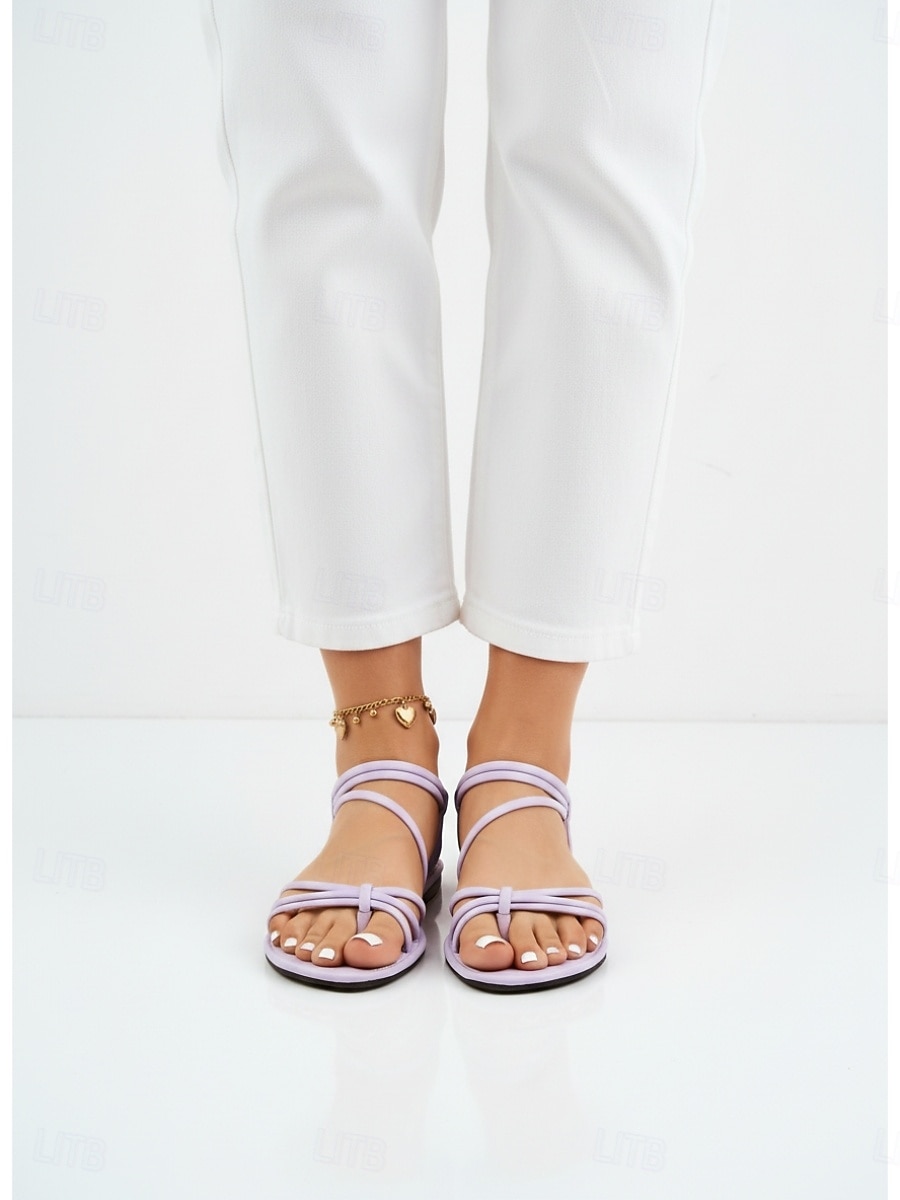 Sandálias rasteiras pretas minimalistas femininas com tiras - calçado confortável para caminhadas de verão com design de tira em T e tira segura no tornozelo, ideal para férias na praia e viagens ao de 2026 por $19.99 –P2