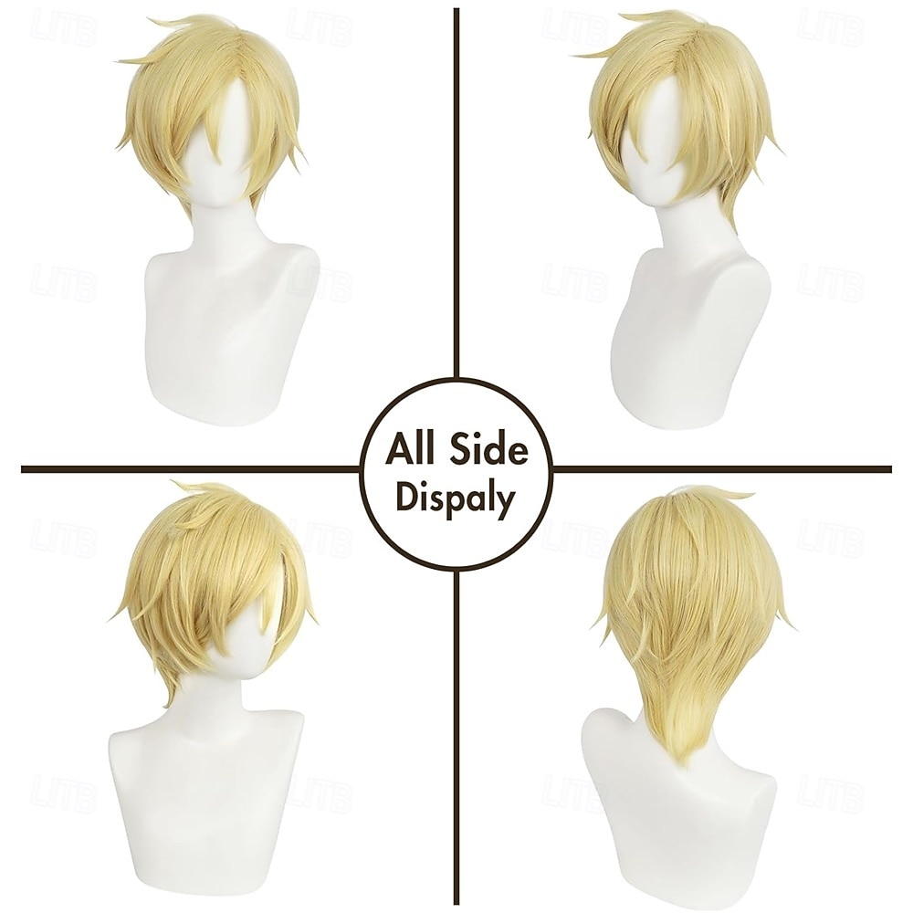 Ocean Adventurer Short Light Blonde Anime Wig For Cosplay Party 2026 - $24.99 –P5