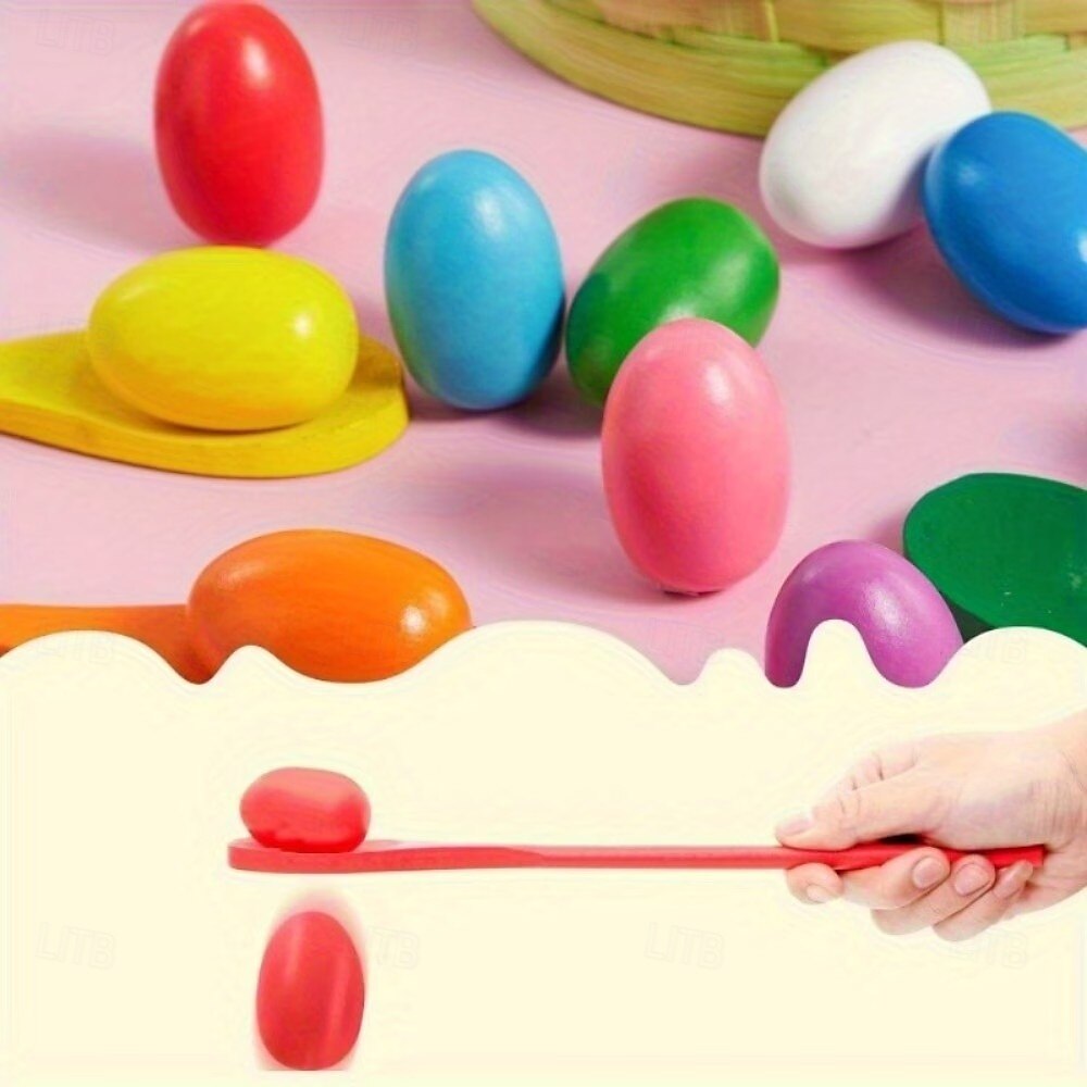 Juego de relevos de equilibrio de 8 piezas con huevos, juego de transporte de huevos de Pascua, adecuado para Pascua, San Valentín, Acción de Gracias y actividades familiares al aire libre, carrera de 2026 - $15.99 –P8