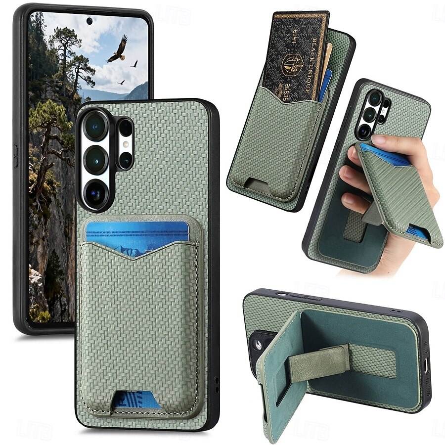 telefon Maska Pentru Samsung Galaxy S26 S26 Plus S26 Ultra Capac Spate Portofel Card rezista Suport Inel Cataramă inel Retro TPU PU piele 2026 - $12.99 –P2