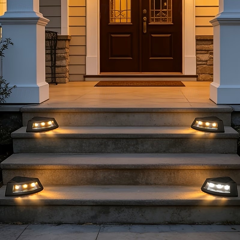 4/8 luci solari da esterno per terrazze, impermeabili IP65, lampade da giardino per vialetti, gradini, passerelle, prato, terrazze, luce notturna solare decorativa del 2026 a $28.99 –P4