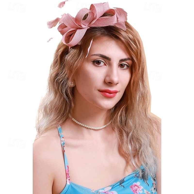 fascinators Linfrø Fjær Bryllup Bursdag Elegant søt stil Med Fjær Hodeplagg Hodeplagg 2026 - $11.49 –P5