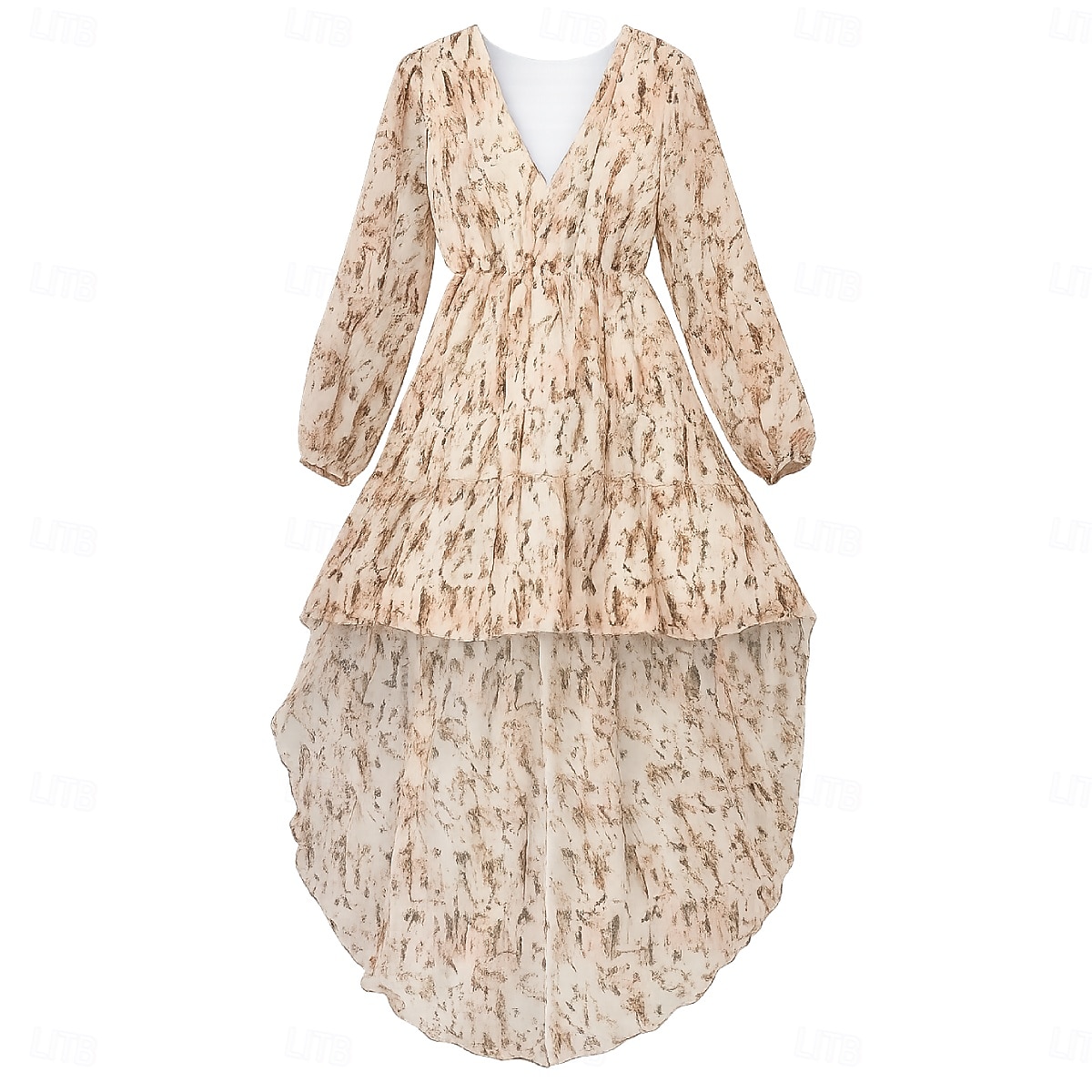 Bohemen Vintage Retro vintage Jurken Lange Mouwen Hippie Schijf Bloemig Bohémien V-hals Kostuum Dames muziekfestival Alledaagse kleding Volwassenen Kleding Zomer 2026 - $43.99 –P2