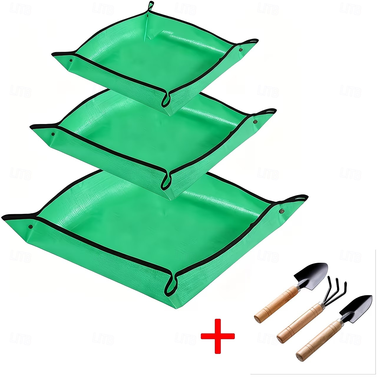 6pcs Heavy-Duty Waterproof Folding Garden Mat with 3 Thickened Plant Care Cloths & 3 Foldable Mats, Suitable for Indoor/Outdoor Use, Gardening, Repotting, Bonsai, Space-Saving Durable Design 2026 - $20.99 –P1
