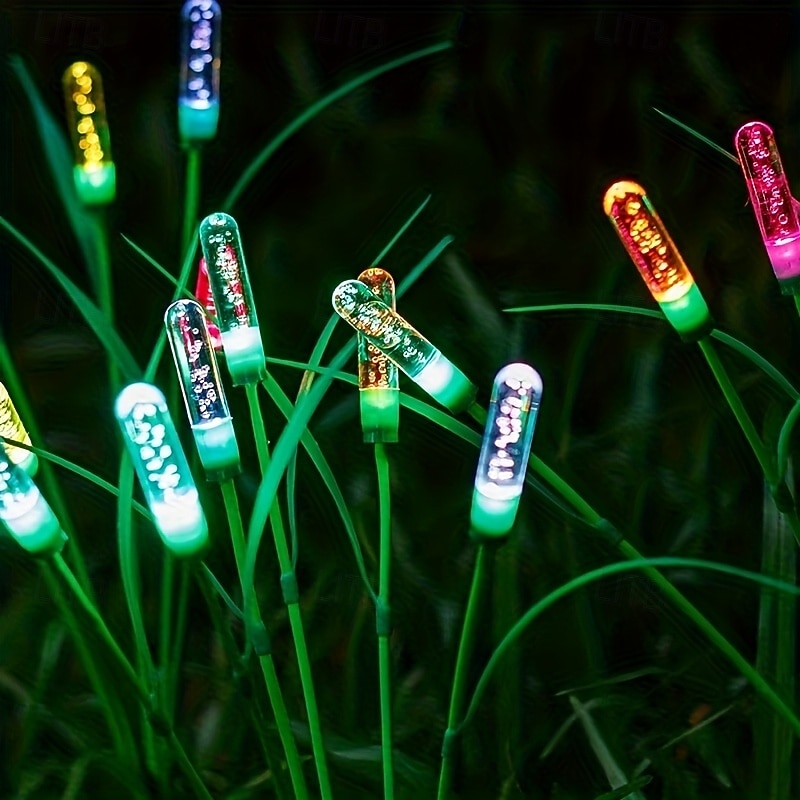2 luces solares de exterior con forma de estaca de burbujas de 10 cabezas, impermeables, con LED oscilantes para jardín, patio, césped, camino, villa, fiesta, cumpleaños, vacaciones e iluminación de 2026 - $23.99 –P2