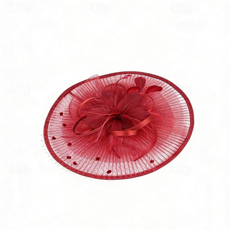 fascinators Tøy Bryllup Bursdag Elegant søt stil Med Bånd Tyll Hodeplagg Hodeplagg 2026 - $22.99 –P2