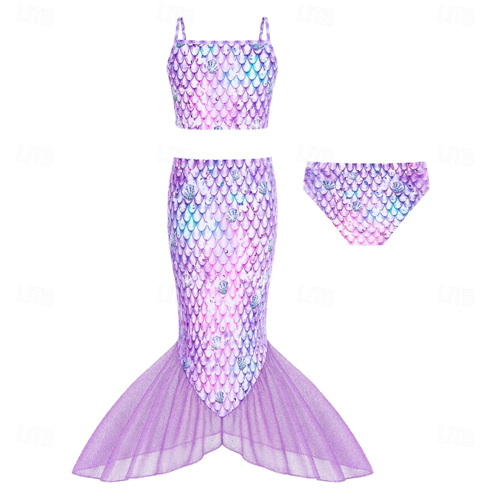 Sirena Principessa Vestito Costumi da bagno Film Cosplay for Ragazze Bambini Mascherata Feste Ferie Festival del 2026 a $26.99 –P3