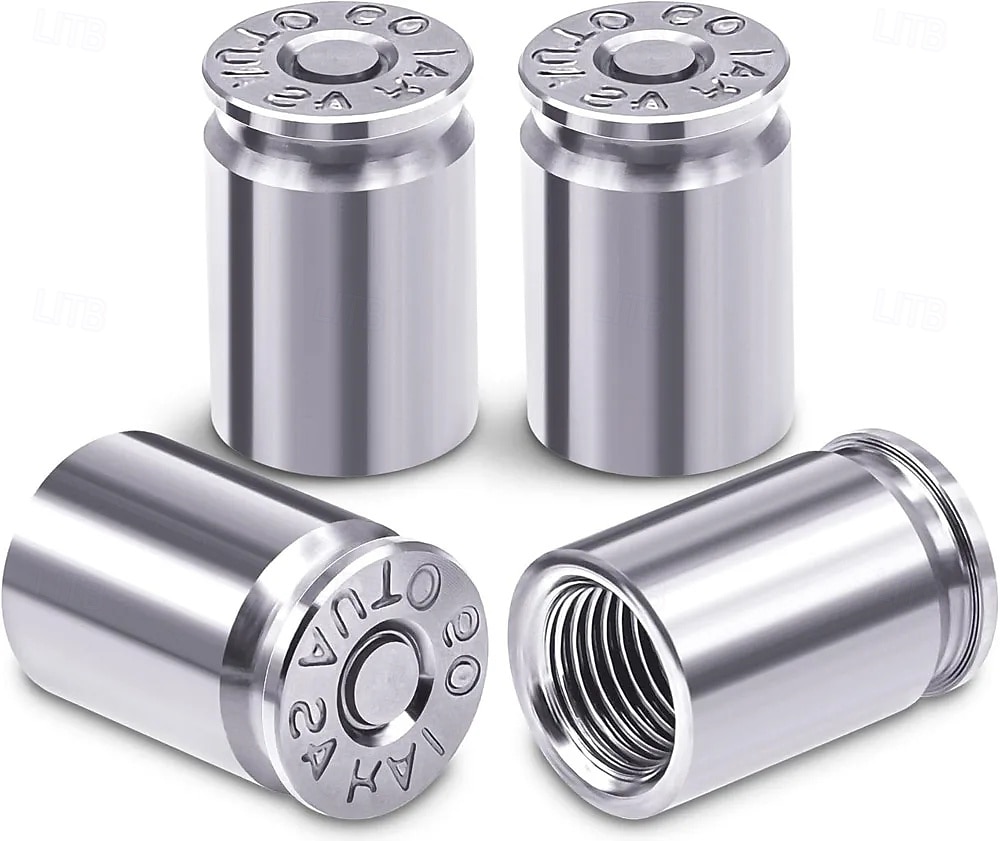 4 tapones para válvula de neumático con forma de bala, de aleación de aluminio, para coches, SUV, camiones, bicicletas, motocicletas y bicicletas. 2026 - $9.99 –P12