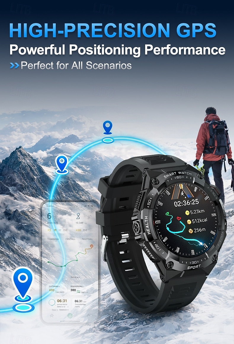 Smartwatch AMOLED da 1,43" per uomo e donna, chiamate Bluetooth, batteria da 700 mAh, impermeabile fino a 3 ATM, orologio fitness. del 2026 a $87.99 –P4