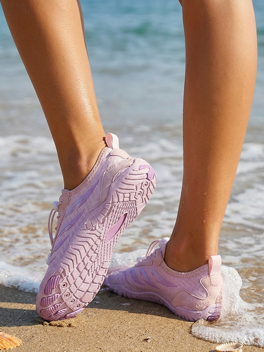 Zapatos acuáticos lila claro para mujer: zapatos acuáticos ligeros, sin cordones, tipo descalzo, de secado rápido, transpirables y antideslizantes para la playa, la piscina, el surf y los viajes. 2026 - $32.99 –P5