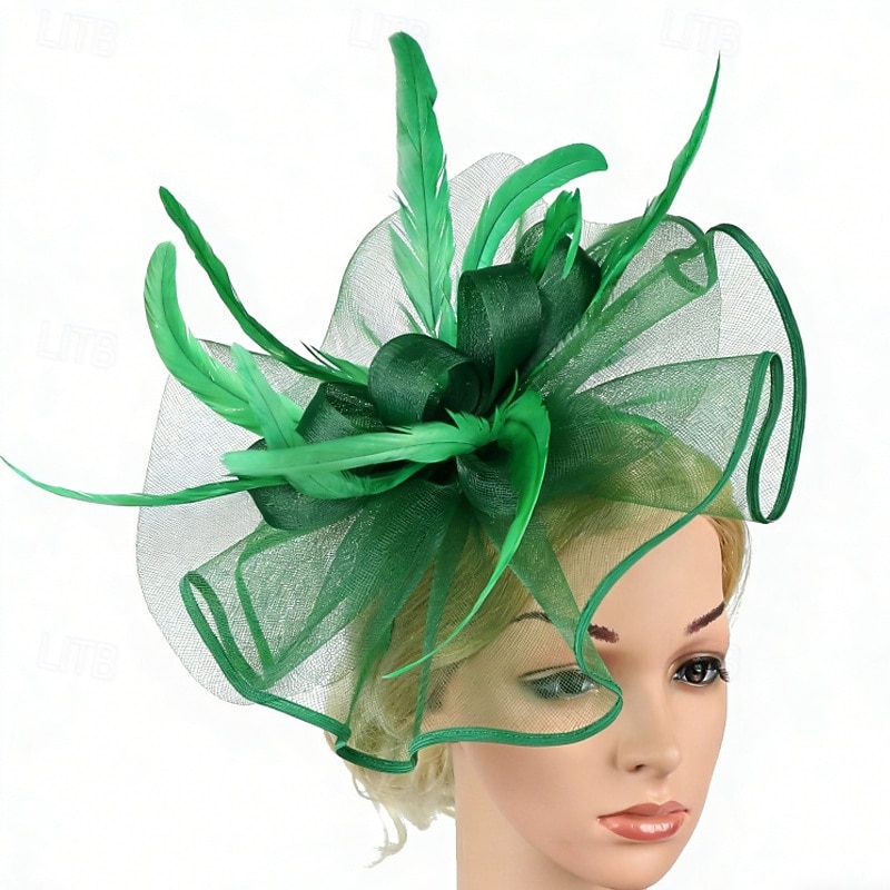 Γοητευτικά Φτερά Δίχτυ Γάμου Γενέθλια Κομψό Βίντατζ χαριτωμένο στυλ Με Φτερό Τούλι Ακουστικό Καπέλα 2026 - $17.49 –P7