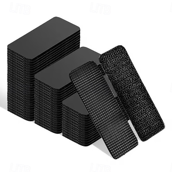 50 יחידות סרט וו ולולאה עמיד לשימוש חוזר עם גב דבק חזק - ללא צורך בקידוח, הסרה ללא נזק - אידיאלי לתליית תמונות, שלטים, מודעות - מתאים לשימוש בבית, במשרד ובסדנה 2026 - $16.99 –P1