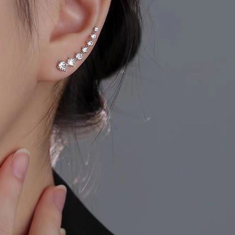 1 par Örhänge For Dam Dagligen Gata Silver Pärlor Diamant 2026 - $2.49 –P6