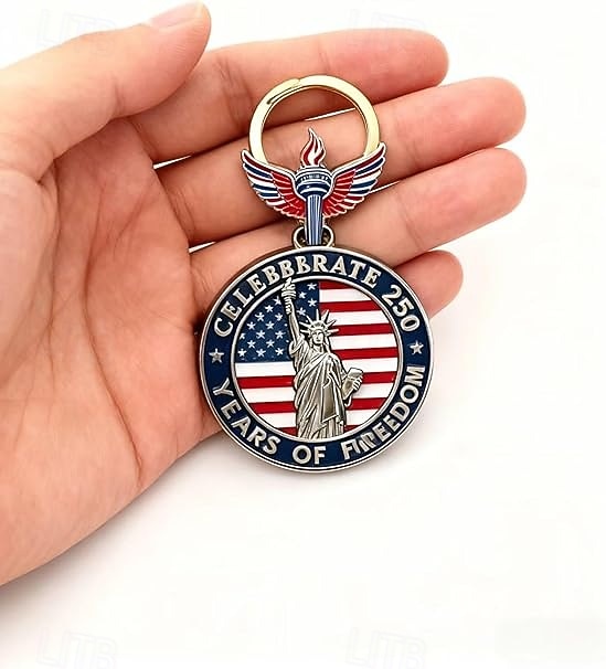 Portachiavi da 10 pezzi per il 250° anniversario degli Stati Uniti, portachiavi con bandiera americana del corpo dei Marines 1776-2026, regali per veterani per cittadini statunitensi, decorazioni del 2026 a $16.99 –P14