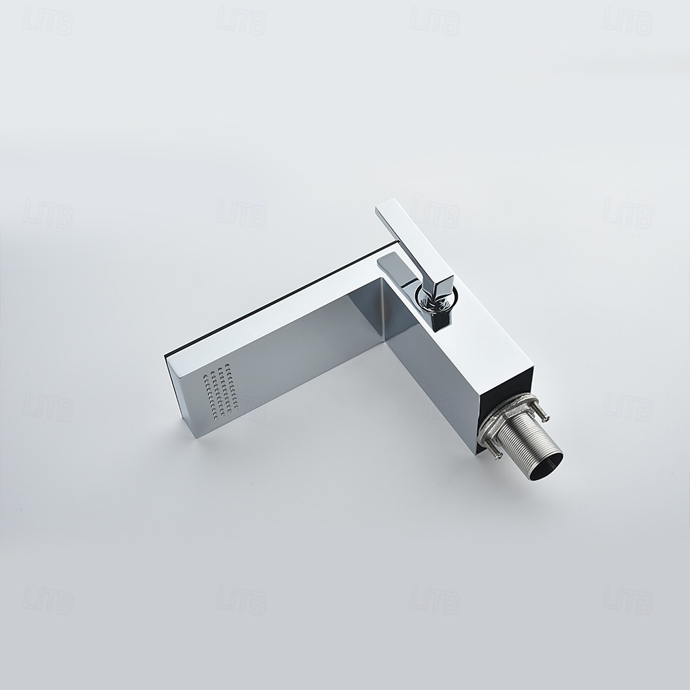 Robinet de salle de bain cascade, robinet de lavabo à haut débit, mitigeur de lavabo en laiton à montage sur plage, robinet de lavabo monotrou à poignée unique, robinet de meuble-lavabo de 2026 ? QAR 1063.79 –P4
