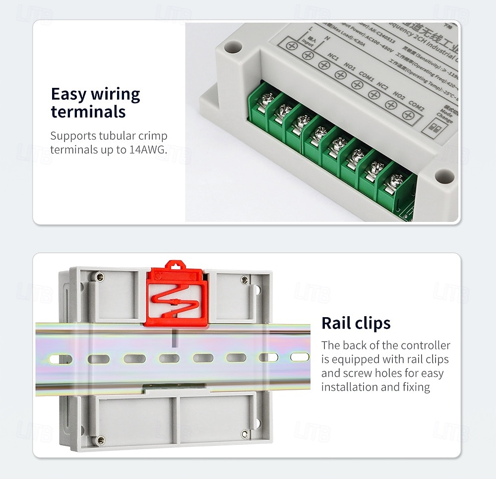 AC100V-400V 2CH Hopping Frequency 30A Remote Control Switches 220V 2Relay Receiver 2026 - $66.99 –P14